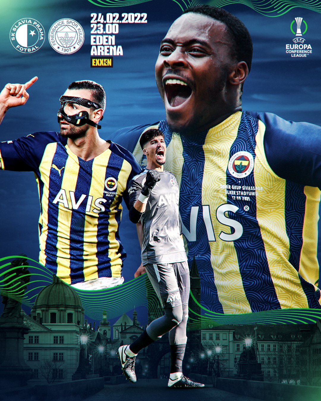 Fenerbahçe'nin Slavia Prag Maçı İçin Hazırladığı Görsel