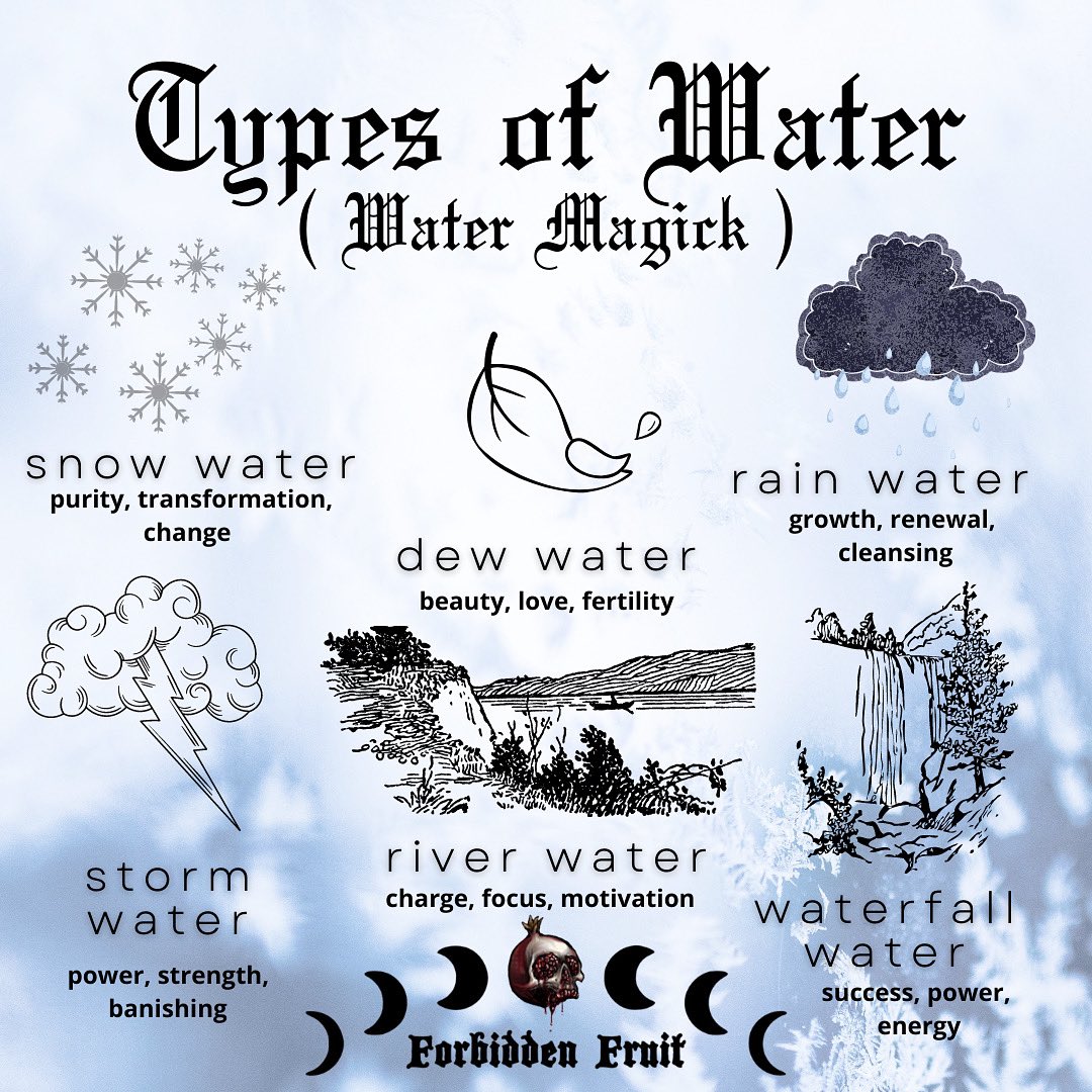 444biddenfruit's tweet image. Since we’re getting some more snow in Texas today and tomorrow! Here’s a little snow magick info for your conjuring pleasure