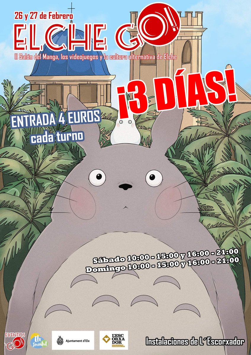 TablosAF's tweet photo. 💥¡3 DÍAS PARA @ELCHE_GO!💥
🔔Centro Cultural L´Escorxador d´Elx, Alicante.
🔔Habrán muchas actividades relacionadas con #DragonBall.
#tablos #tablosaf #dragonballaf #dragonballaforigins #spiritkiller #elchego #elche #elx https://t.co/cNKX0B51nO