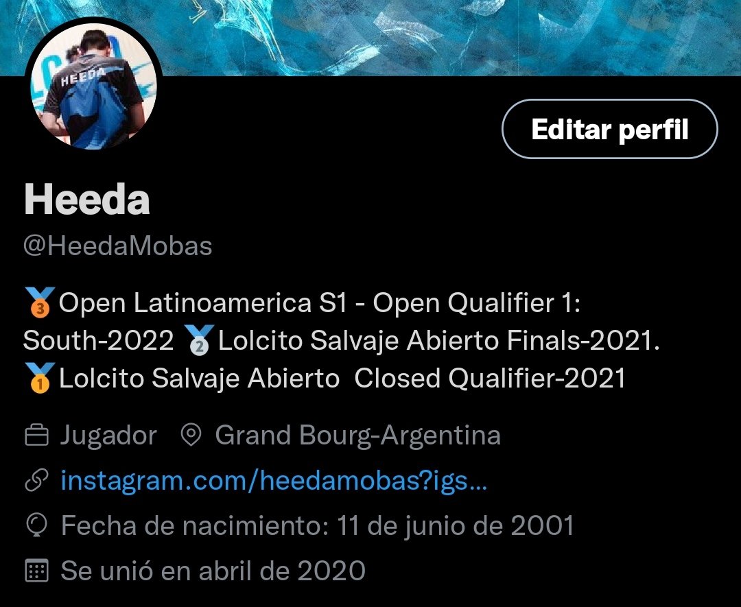 Sigo en contrato con <a href="/LeviatanGG/">LEVIATAN</a> pero me autorizaron a escuchar ofertas de cara al closed de WOL en adelante
▪️ Support
Toda ayuda para difundir es muy agradecida✌️
En todas mis redes como @heedamobas
WhatsApp al md