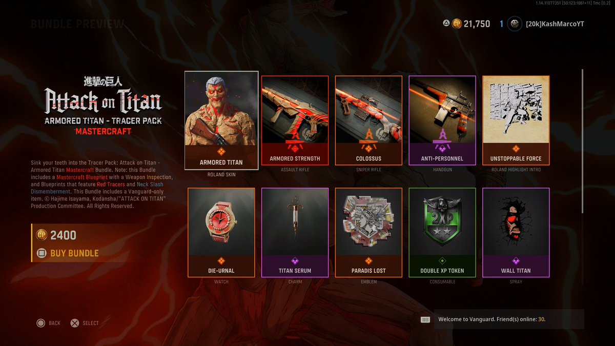 KashMarco's tweet photo. Attack on Titan Bundle Giveaway🔥🚨Ill be buying this Vanguard/Warzone Bundle for Someone that wins the Random Retweet+Like Picker https://t.co/gpjzZA07uh. Like and Retweet this post to enter (Must Be Followin!) Turn on Post notifications🔔GIVEAWAY ENDS IN 48HRS! Good Luck!💪 https://t.co/xL8FEwBwpy