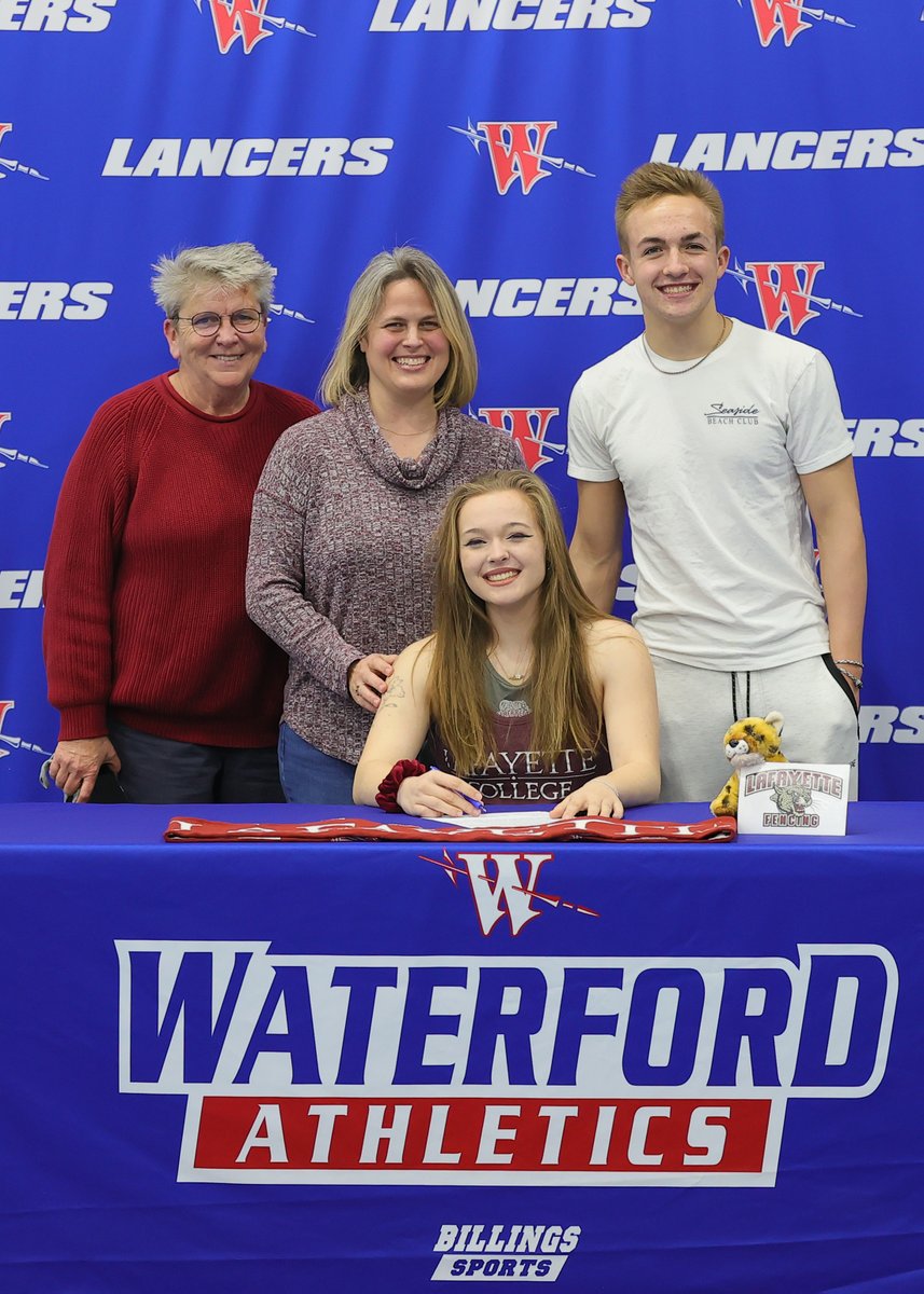 Congratulations to Taylor Wininger-Sieve of <a href="/LancerFencing/">Lancer Fencing Team</a> for signing her commitment letter to fence <a href="/GoLeopards/">Lafayette Athletics</a> (Lafayette Univ.) <a href="/ciacsports/">CIAC Sports</a> <a href="/TheDayCTsports/">The Day sports</a> <a href="/WPS_CT/">Waterford Schools</a> @GameTimeCT <a href="/LancerNation01/">Lancer Nation</a>