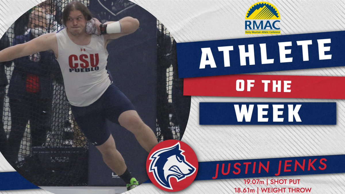CSU Pueblo ThunderWolves (@gothunderwolves) on Twitter photo πββοΈ RUN IT BACK πββοΈ
Justin Jenks claims back-to-back RMAC Athlete of the Week for <a href="/CSUPuebloTF/">Colorado State University Pueblo Track & Field</a> with two first-place finishes at Mines Twilight π€π€
Jenks leads the nation in the shot put heading into Championship weekend πͺπΊ
MORE - bit.ly/3BSdUf9
#DevelopingChampions πββοΈ RUN IT BACK πββοΈ
Justin Jenks claims back-to-back RMAC Athlete of the Week for <a href="/CSUPuebloTF/">Colorado State University Pueblo Track & Field</a> with two first-place finishes at Mines Twilight π€π€
Jenks leads the nation in the shot put heading into Championship weekend πͺπΊ
MORE - bit.ly/3BSdUf9
#DevelopingChampions