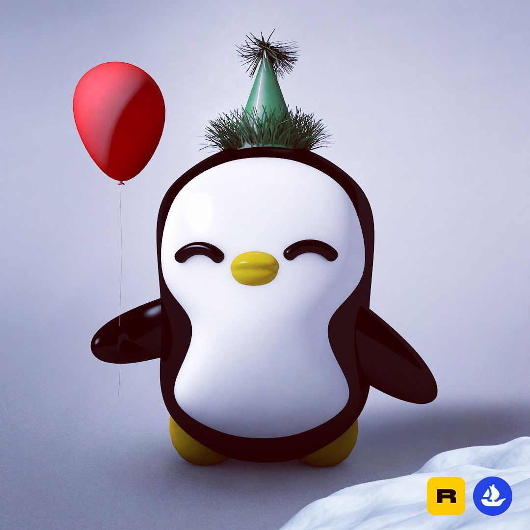 MoonAndBackNFT's tweet photo. Yes, today our little penguin is celebrating his birthday. Can you guess what his wish is?
You can already get this penguin in @rarible and @opensea. Thanks for the support #nfts #NFTartist #nftcollector #cryptoart #digitalart #crypto #metaverse #Ethereum #rarible #HappyBirthday https://t.co/V9BT3pSCIO