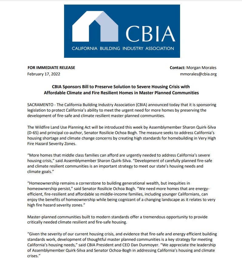 CaliforniaBIA's tweet image. Why we’re sponsoring @quirk_silva &amp;amp; @rosilicie's  #AB2705: to create more #firesafe housing stock in California to help alleviate the supply-demand mismatch and to allow more Californians to realize the dream of homeownership. bit.ly/3sZvAkV