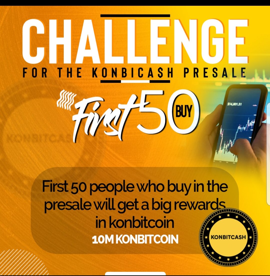 konbitcoin's tweet photo. New challenge for the presale🥳🥳
Link of the presale: https://t.co/FcR0kLcls2 https://t.co/y31AJmFZvd