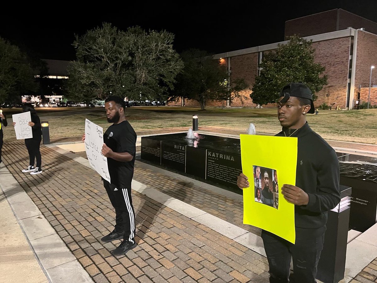 bsu_slu's tweet photo. “As long as people can be judged by the color of their skin, the problem is not solved.”-Oprah Winfrey 

BSU would like to thank everyone who came out to our Candlelight Vigil on yesterday! 🖤🕯#BSU #BLM #BSUWeek https://t.co/1IPKe4JZed
