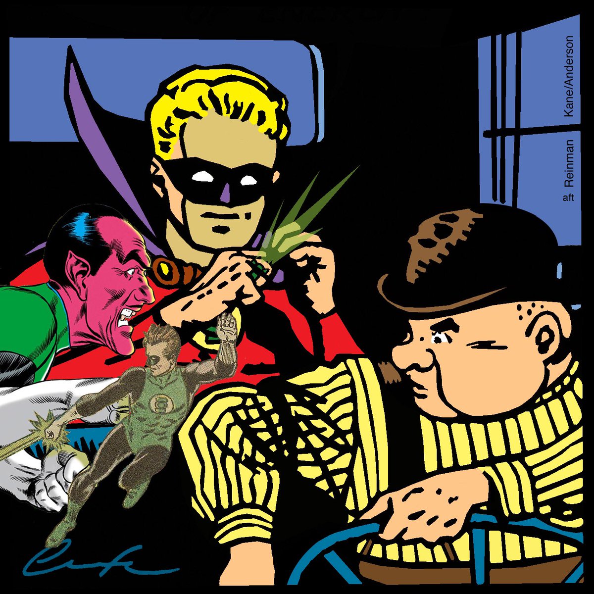 ChuckBrouilette's tweet photo. #OnThisDay in 1967 #TheOriginalGreenLantern #AlanScott teamed up with his #SilverAge counterpart #HalJordan for the #3rdTime in #GreenLantern #comics #52 when they took on #Sinestro after he gives #DoibyDickles’ cab #Goitrude strange powers https://t.co/eSnHqf8MZ2