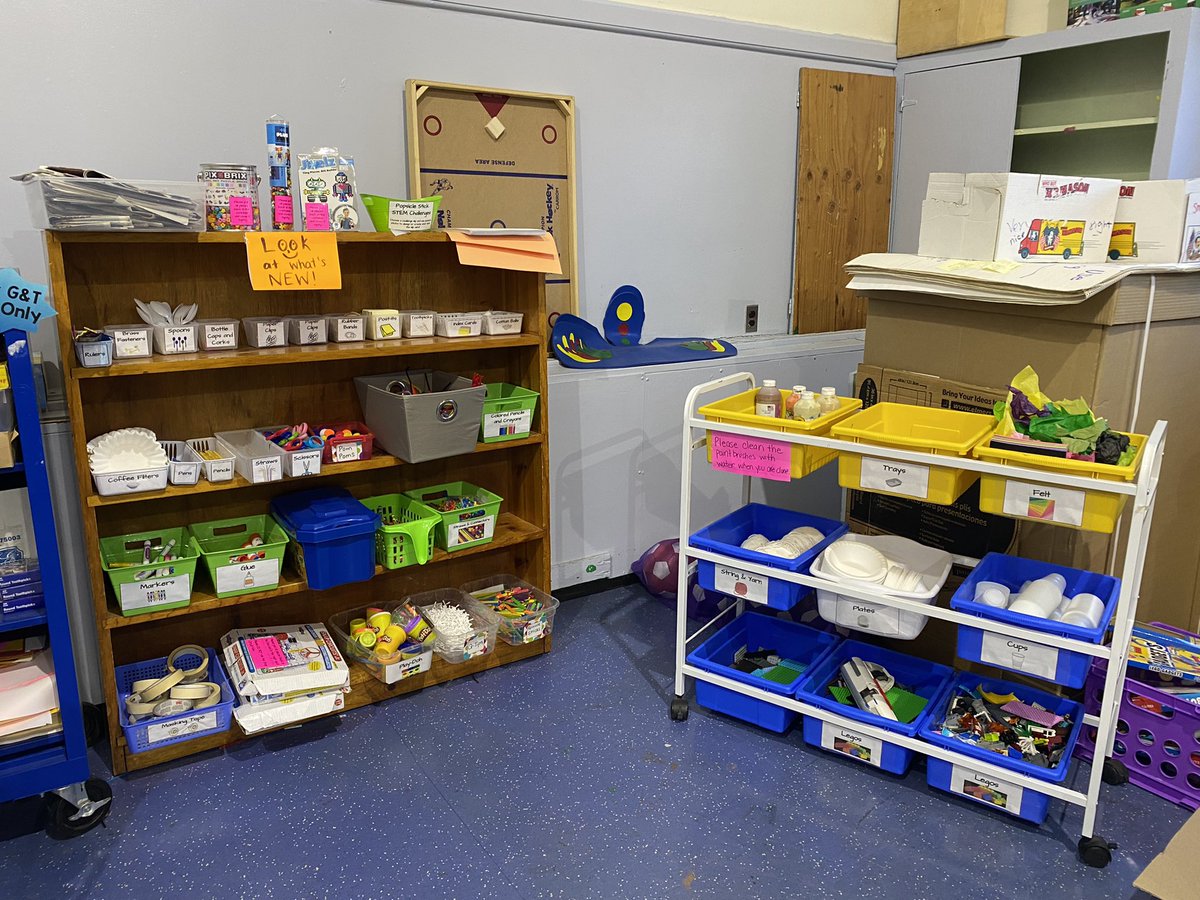 A restocked Makerspace at <a href="/LincolnSchool8/">Lincoln School</a>! Thank you to all who donated so far!