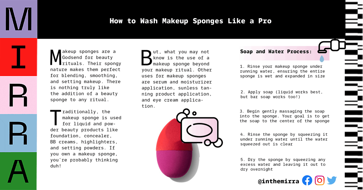 inthemirra's tweet photo. When we take care of our makeup sponges, they take care of us, which is why learning how to wash makeup sponges is crucial. https://t.co/2GlR2hlGFM