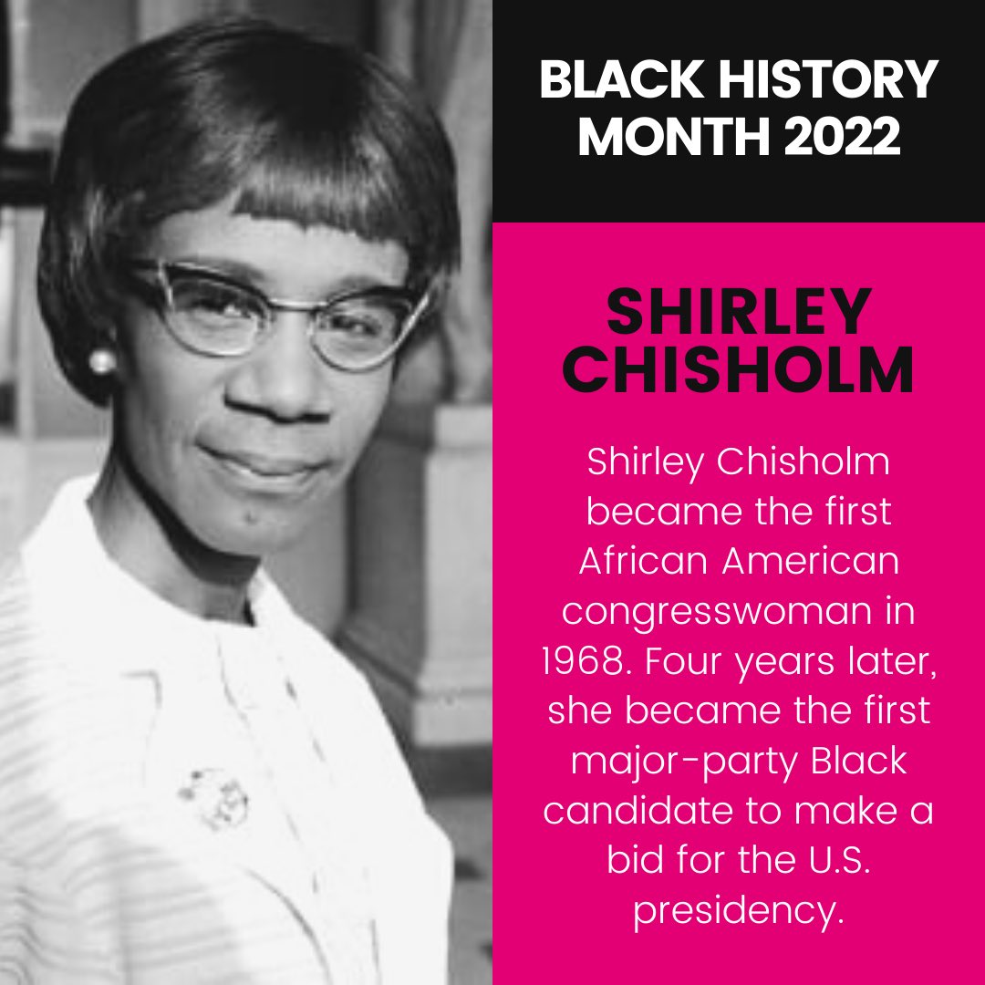 “If they don't give you a seat at the table, bring a folding chair.” #ShirleyChisholm #BlackHistoryMonth