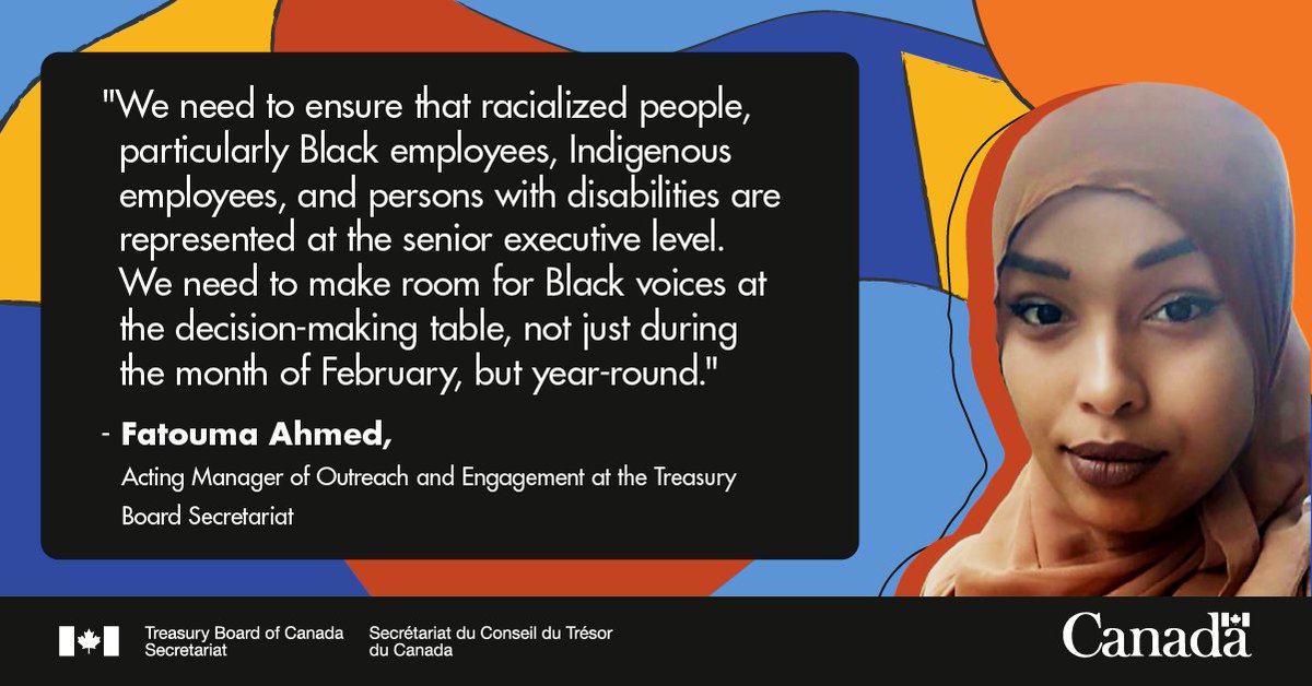 In honour of #BHM2022, Fatouma Ahmed from the Office of the Chief Information Officer at TBS discusses being a Black woman in the public service and offers some words of advice for allies. For the full story: ow.ly/3oak50I2Krn