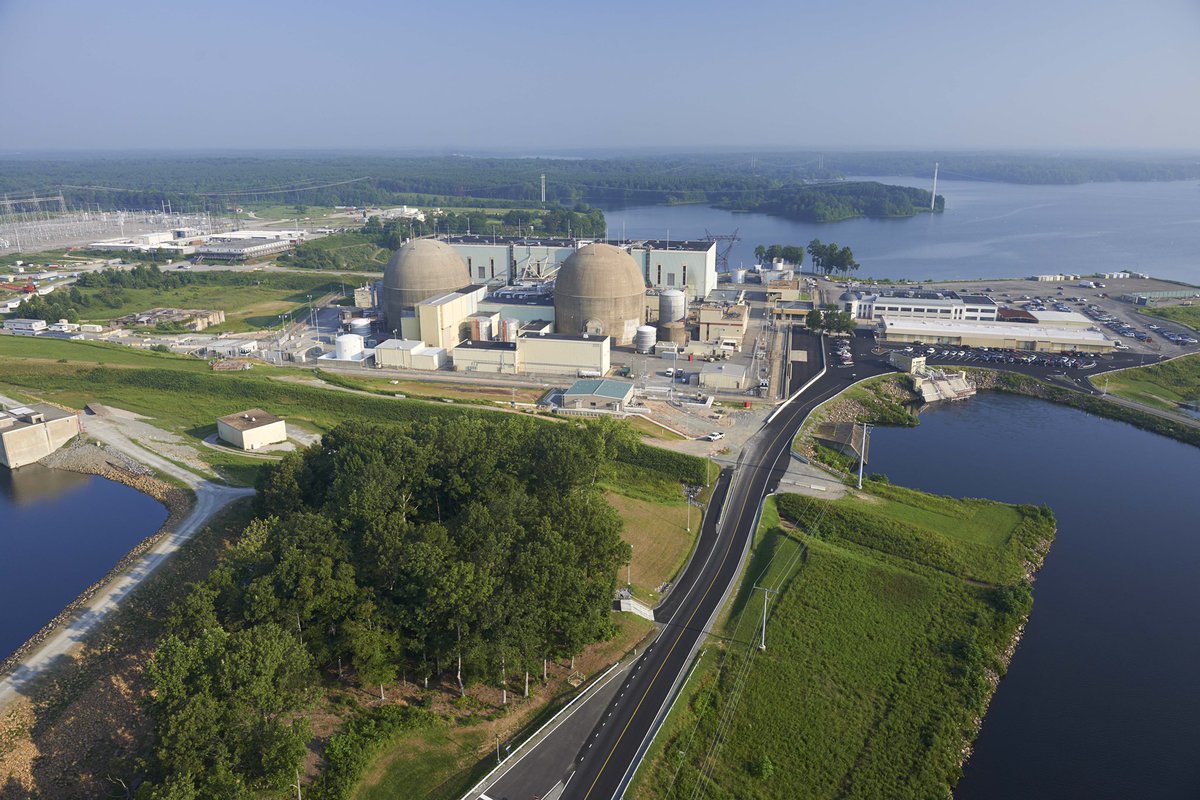 DanVaNuc's tweet photo. Together @DominionEnergy Surry and North Anna Power Stations provide 90% of Virginia’s #zerocarbon electricity, avoiding some 16 million tons of CO2 annually. With their around-the-clock generation and high reliability, they are also the backbone of the grid. https://t.co/KwfXiKFLmh