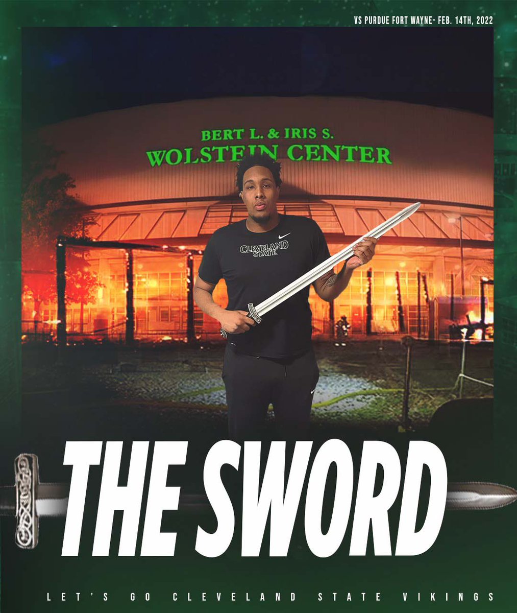 csu_basketball's tweet photo. Junior @mirambeaux09 takes home the Viking Sword of "Unselfishness & Accountability" after being the Highest Graded Offensive Player vs Purdue Fort Wayne #OffensiveSword
#GoVikes https://t.co/qFYDYYcIDf