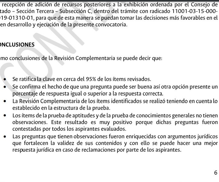 ArrietaAbel1's tweet photo. Esta es la conclusión del informe en el que el @judicaturacsj motiva la decisión para anular la prueba de conocimiento, mucho👀 @CConstitucional es evidente la falsa motivación. #convocatoria27 @santiagoangelp @lafm @Julianaramirez6 @conv4y27 @MeritoRama @NoticiasUno @ELTIEMPO https://t.co/MY9Xb6teIL