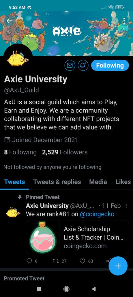 johnphilipjimen's tweet photo. @AxU_Guild I'm your solid followers since then. Here my ronin address.

ronin:a90e0f9e8d5cb323e2e694af876e694573ea86e0 https://t.co/klDuX10H0z