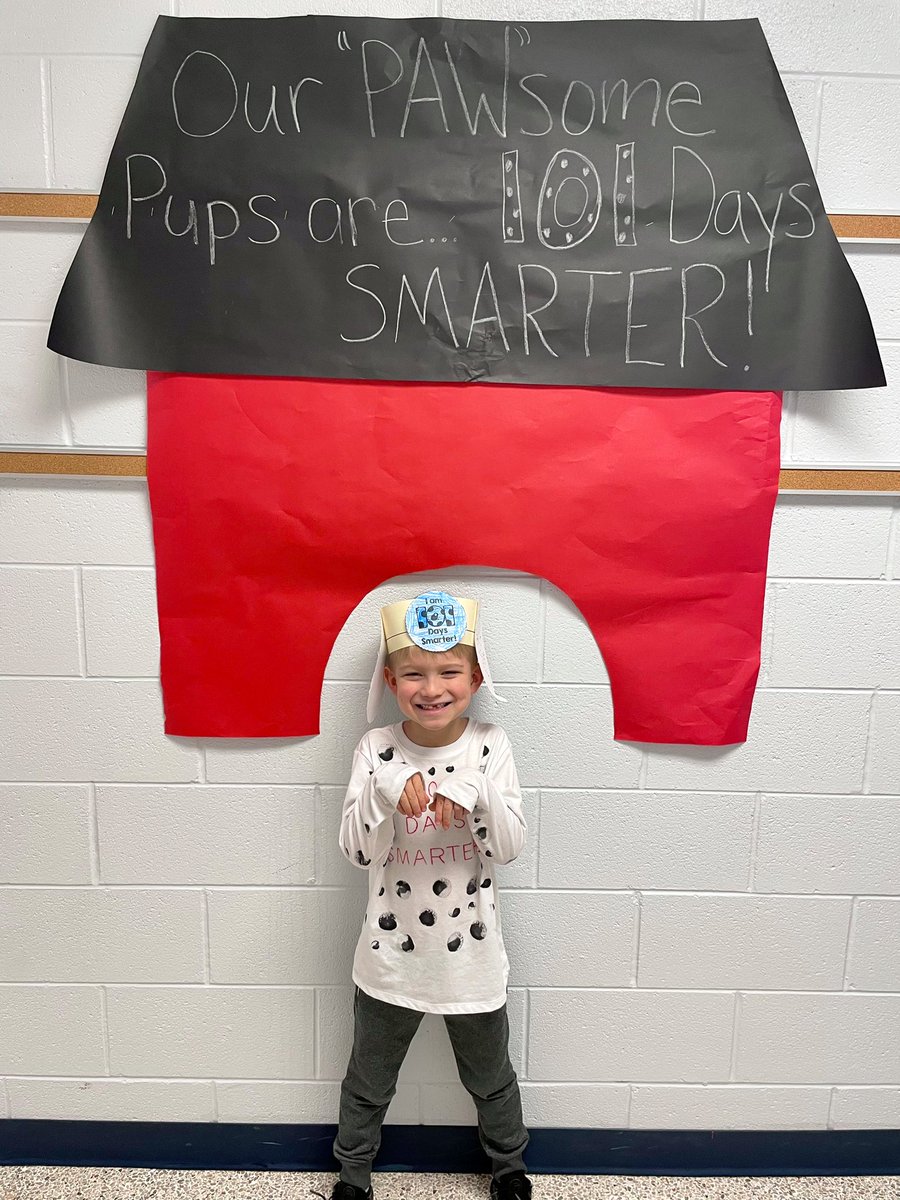 BUZZin2ndGrade's tweet photo. Happy 101st Day of Sch🐾l! These Dalmatians were hard at work celebrating everything they have learned so far this year! 🎉 #STEM #101writing #raceto101 #101words #dalmatiandots #identifyingfractions @WestridgePRIDE https://t.co/yRjQRnRKaT