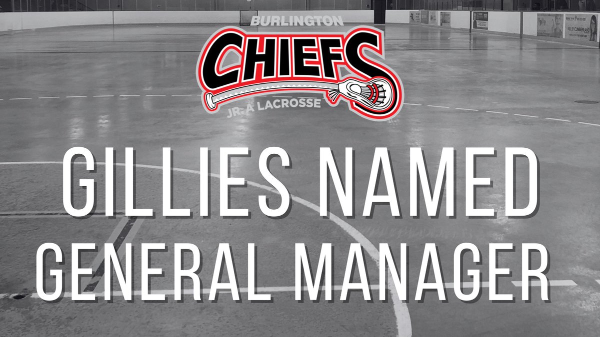 Announcement: Gillies named Burlington Chiefs General Manager! Read: bit.ly/3BLBCtu  #ChiefsLax #OJLL #BurlON