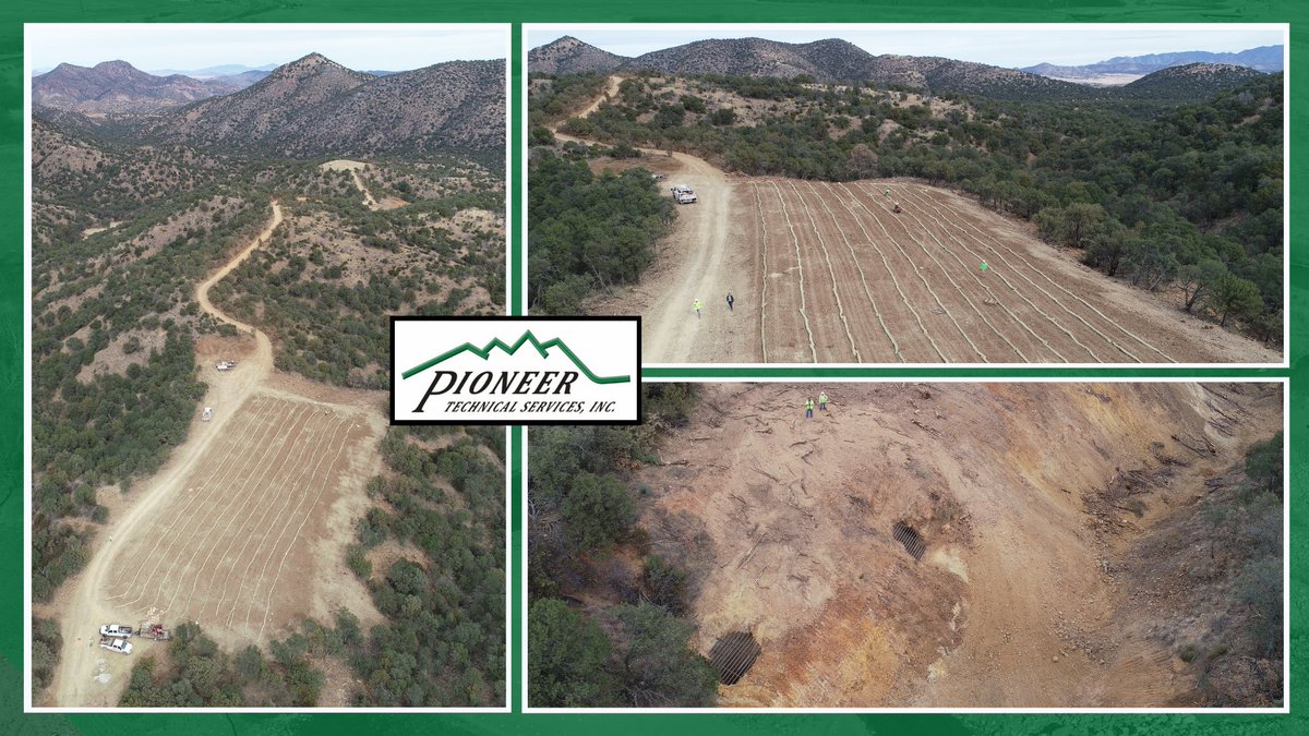 PioneerTechEng's tweet photo. #NationalEngineersWeek Pioneer completed construction at the Upper Harshaw Creek Mines near Patagonia, AZ. Thank you to our partners, #OverleysConstruction, @WestonSolutions , and especially the #USDAForestService, Region 3, for making this a successful cleanup project. https://t.co/iQBfy4moeL