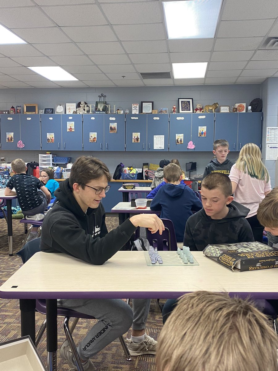 THE Harrison Klein joined us for Elementary Chess Club today!!!🥳<a href="/pride_purple/">Purple Pride</a> <a href="/LionsLps/">Louisville Lions Activities - Inactive account</a>