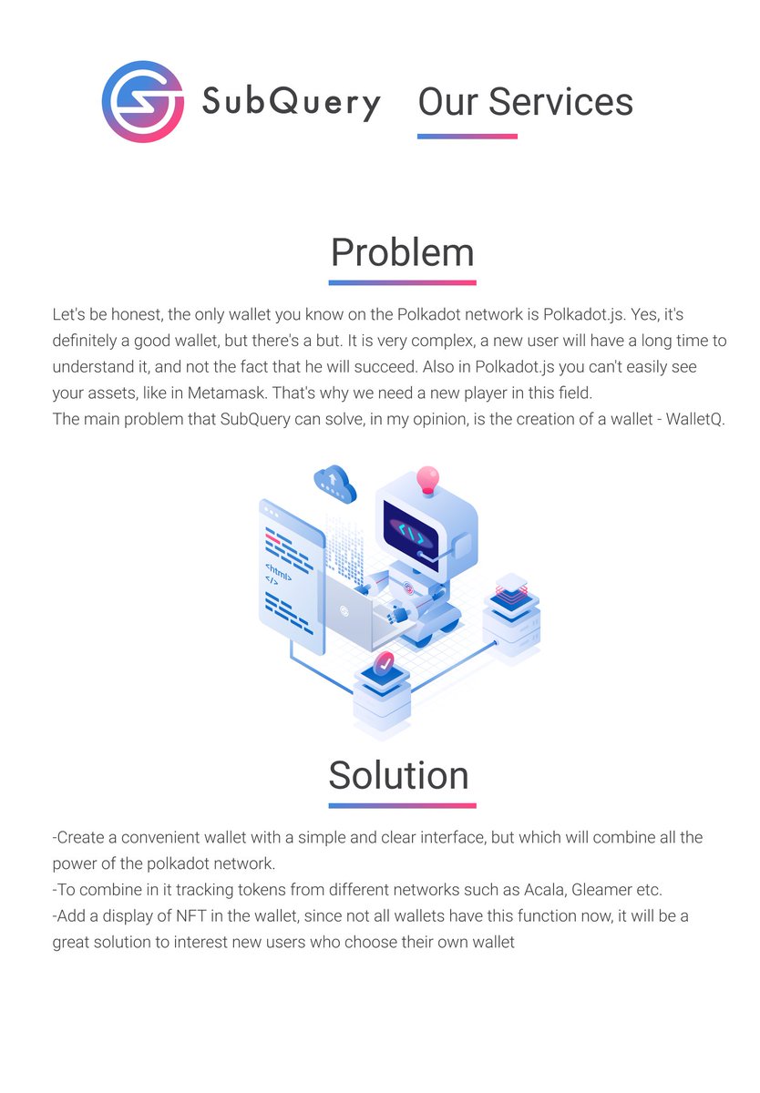 Joestar_sann's tweet photo. Hi to all! Here is my pitch deck for @SubQueryNetwork !
My discord Chad#1418
#SubQueryFebruary #Polkadot #web3 #Spartans https://t.co/uhB4rktSuH