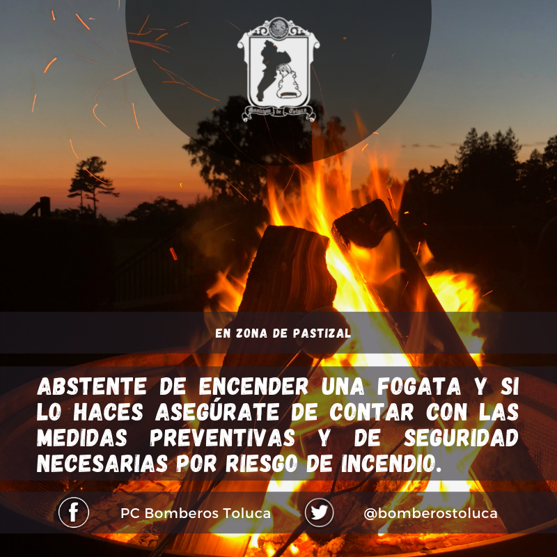bomberostoluca's tweet photo. Las fogatas y colillas de cigarrillos mal apagadas forman parte de las principales causas de incendios forestales. ¡Ayúdanos a prevenir incendios! 🔥 https://t.co/Z6Ya8TRp4v