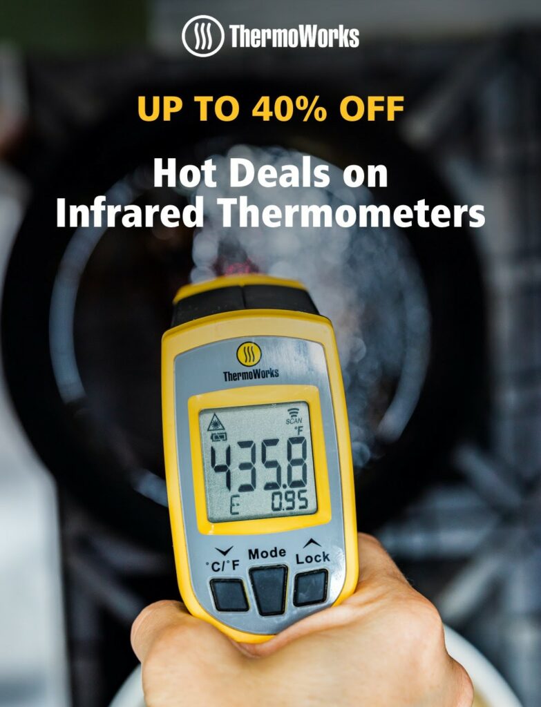 homebrewfinds's tweet photo. 40% Off ThermoWorks Infrared Thermometers + Our Coupon Code for Most Other Things https://t.co/FxKyRGqwbN #homebrew https://t.co/Q9wTcNGAzs