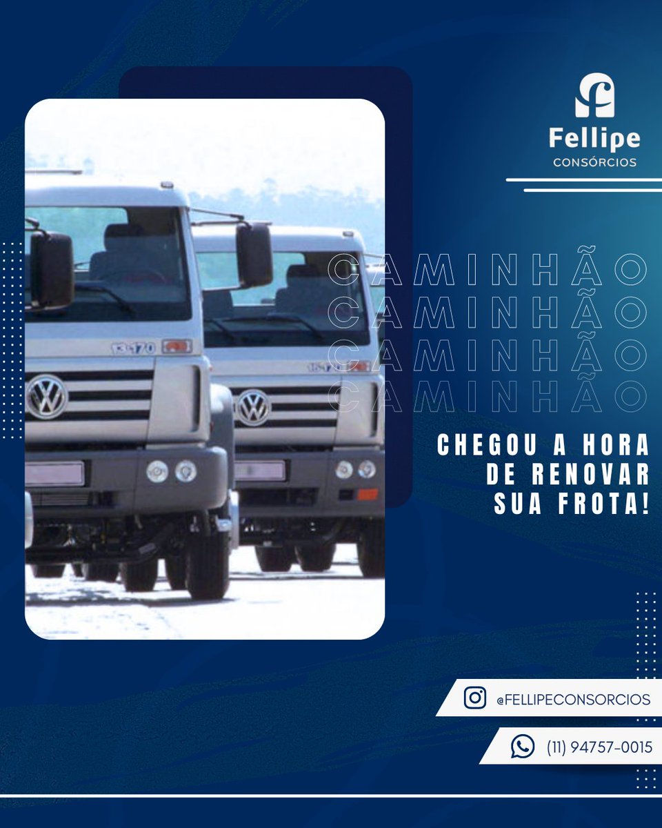 fellipeconsorc1's tweet photo. Que tal renovar sua frota de caminhões? 🚚

Fale com a gente e vamos iniciar seu consórcio.
Online via direct ou pelo whatsapp | Link na bio.
.
.
#fellipeconsorcios #clientecontemplado #contemplado #consorcio #clienteconsorcio #consorcioimovel #consorcioautomoveis https://t.co/utwqul4sE2