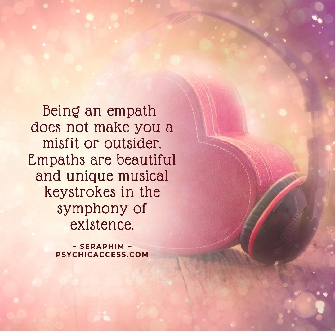 Being an empath does not make you a misfit or outsider. Empaths are beautiful and unique musical keystrokes in the symphony of existence. ~ Seraphim, PsychicAccess.com⁠

#psychicaccess #empath #empathvibes #empathsbelike #empathproblems #empathempowerment #empoweredempath