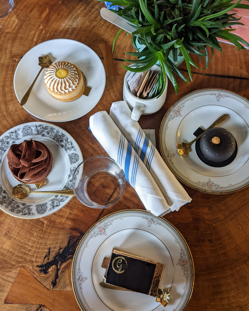 SleepingGC's tweet photo. Nice of Danni to have a birthday so we could eat fancy desserts at @GalleryPastry. HBD, DF! https://t.co/AodwXSmqib