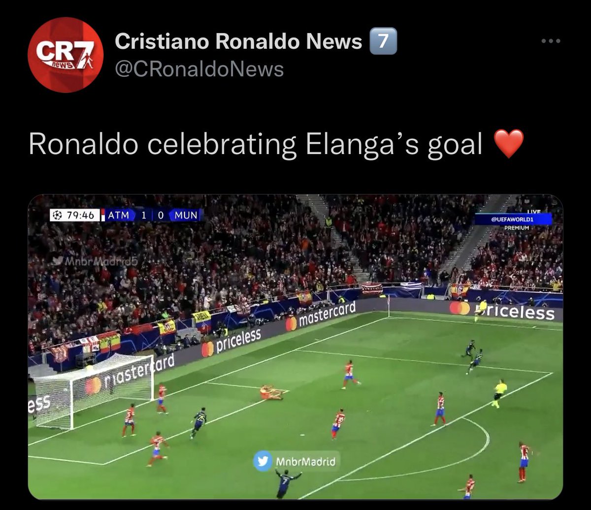 BREAKING: A player celebrates his team mates goal