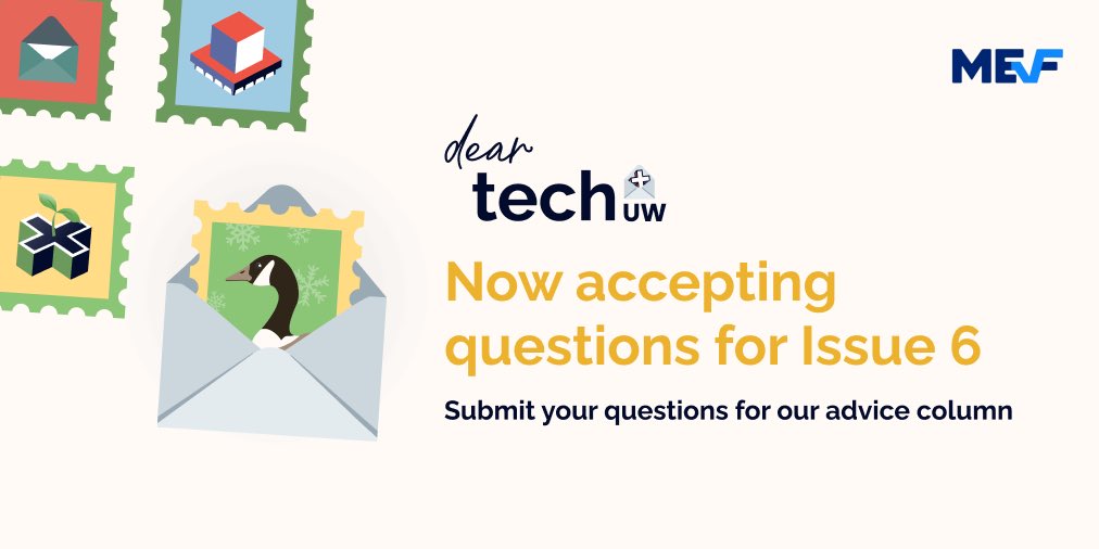 techplusuw's tweet image. You’ve got questions, we have answers! Submit your questions to the Dear Tech+ Advice Column 💌

We’ll be publishing them within Issue 6 of Dear Tech+ hosted on Medium.

👉 Anonymously submit questions: bit.ly/dear-techplus-…

📌 Read our previous issues: medium.com/dear-tech