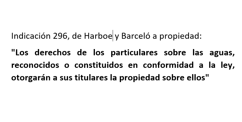 Mislecinha's tweet photo. No sólo la derecha presenta artículos copiados de la Constitución de Pinochet. @felipeharboe y @barcelobiobio21 también🤷‍♀️

"Los derechos de los particulares sobre las #aguas, reconocidos o constituidos en conformidad a la ley, otorgarán a sus titulares la propiedad sobre ellos" https://t.co/R4xpAmohQO