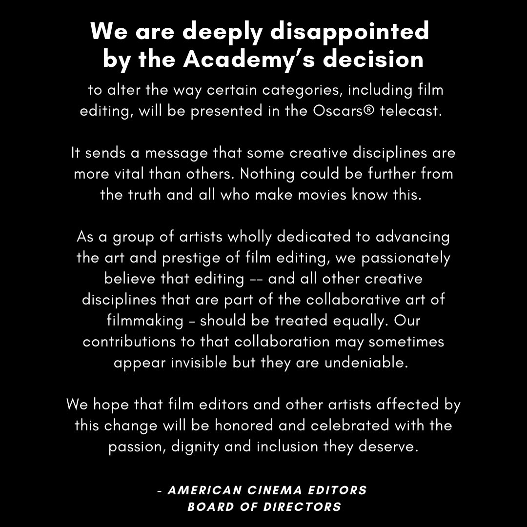 #AcademyAwards #FilmEditors