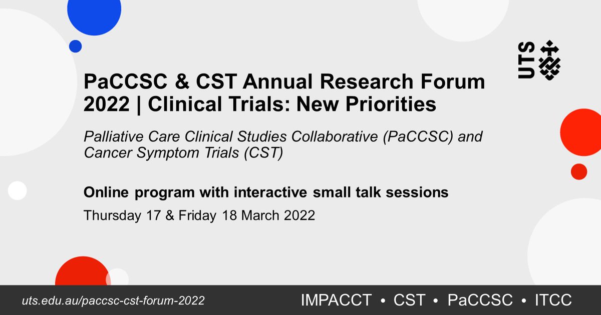 Have you registered? Registrations close on 10 March. Register now to find out the new priorities in clinical trials: bit.ly/3Lruoz9 #PallaitiveCare #Cancer #ClinicalTrials #CardiovascularDisease #DiversityInClinicalTrials