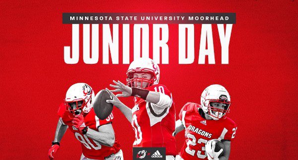 Thanks <a href="/KevinMurphy_74/">Kevin Murphy</a> for the junior day invite! Can’t wait to see what <a href="/msum_football/">MSUM Dragon Football</a> is all about!!