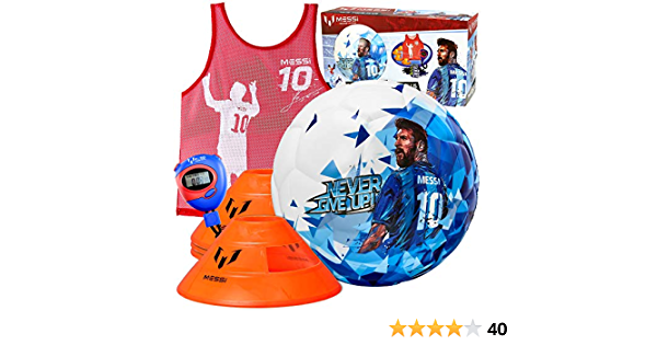 KiddieCollect's tweet photo. Improve your drill performance with the Time Zone Set from the world-renowned Lionel Messi Training System. This set has everything you need to work on your juggle, pass and strike skills while showcasing your Messi pride. Try it today! https://t.co/T7ONToea8d https://t.co/P3WQJPLjnd