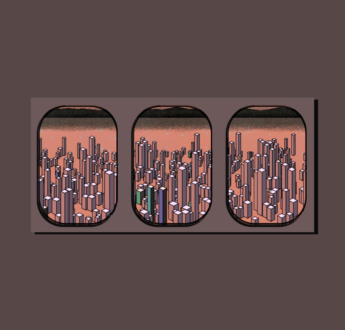 Aqw_Zert's tweet photo. Activating all the features step by step, tuning the palettes, and working on buildings details also. Will drop next cycle, some giveaway for my followers/retweets of course! 
#WIP #generativeart #genartclub  #proceduralart #nftart #fxhash #p5js #NFTGiveaway https://t.co/qYTdRzVpQ7