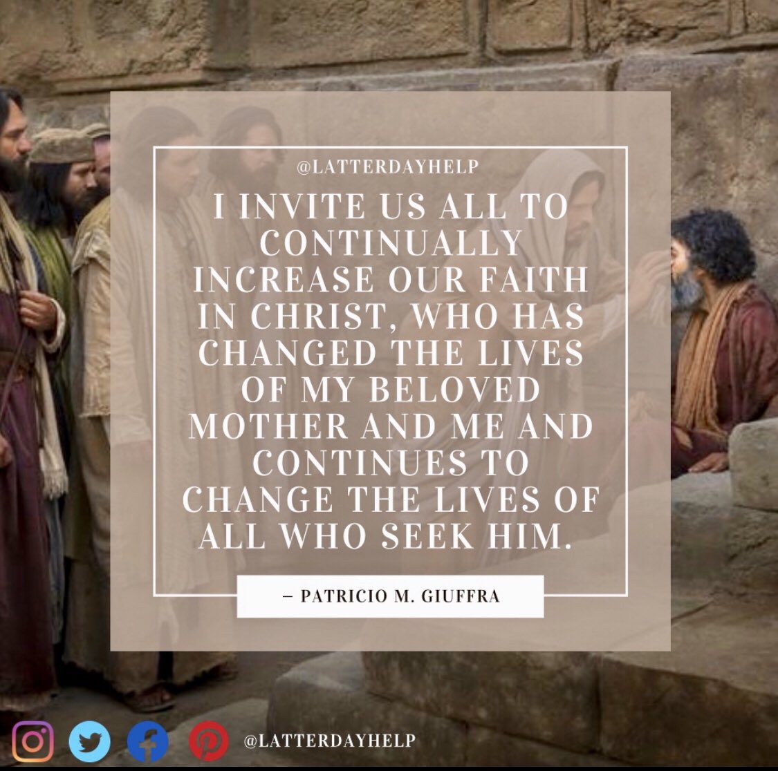 latterdayhelp's tweet photo. Please increase your faith in the son of God who is Jesus Christ. Besides changing the life of Elder Giuffra and his mother, Jesus Christ has also changed my life, my family’s life, and those that seek Him.
https://t.co/KRjGA9gSA9
#life #christ #lds #seekchrist #latterdaysaints https://t.co/xA8p722gRG