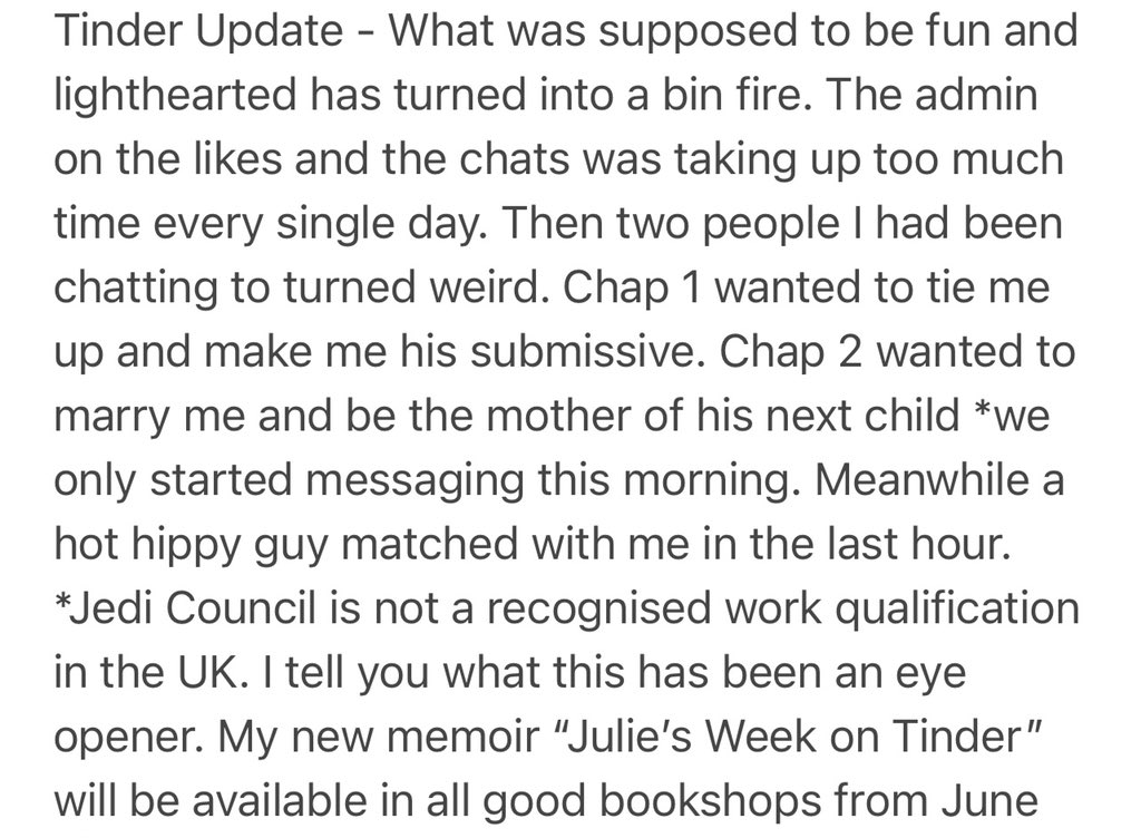 Jooberloober's tweet photo. #TinderUpdate https://t.co/DbwLVRLr94