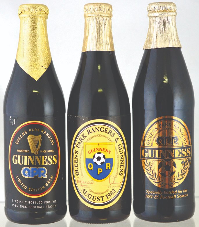 DanKNorris's tweet photo. Print Inspired by the limited edition QPR Guinness bottle designs from the mid eighties. #qpr #guinness #design https://t.co/QFnG2GushY