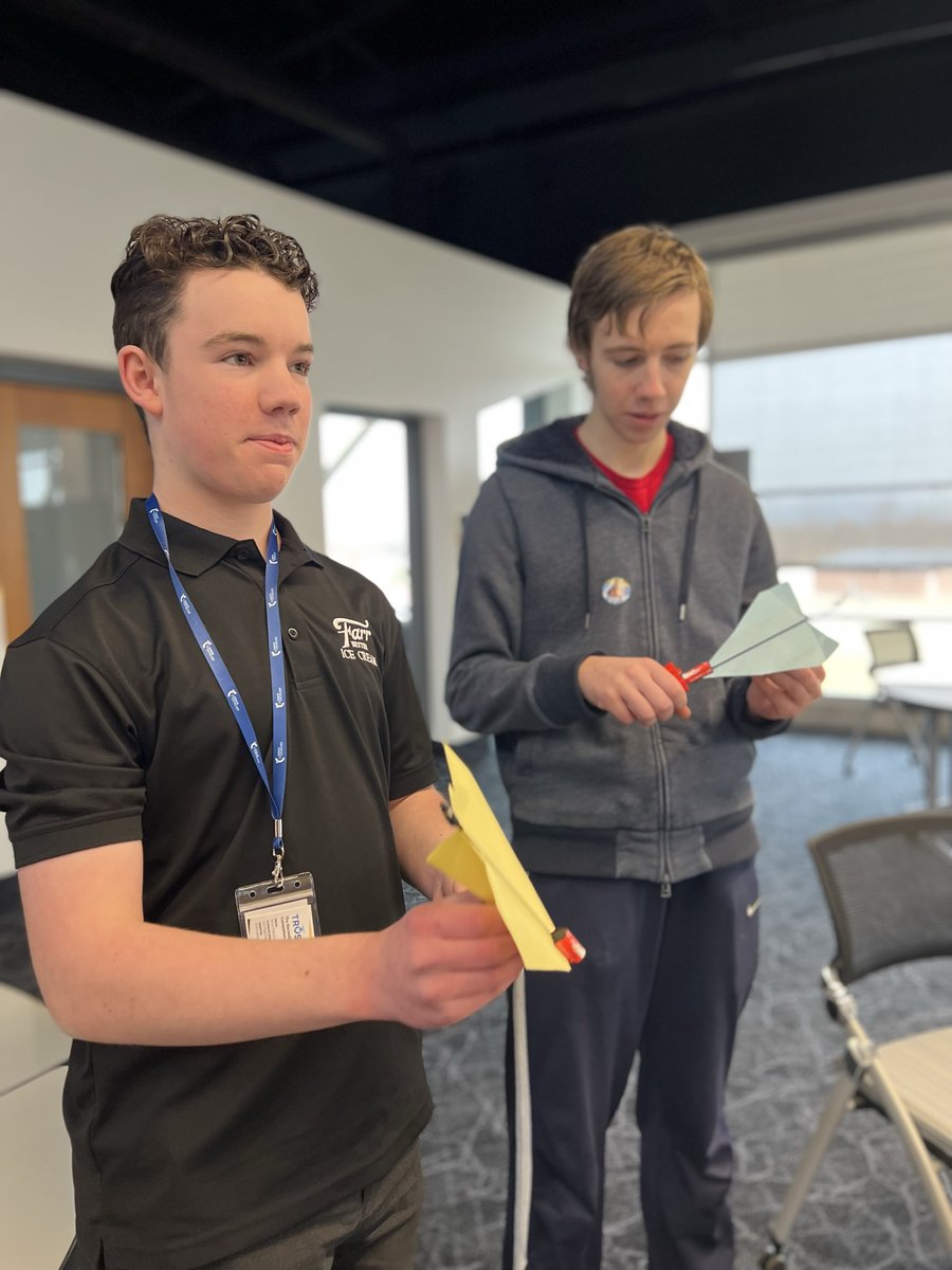 Ready, aim, fly Catalyst drone students are practicing their flying skills with paper airplanes and engines.  <a href="/BVCAPS/">@BVCAPS</a> <a href="/teachindavis/">Teaching in Davis</a>