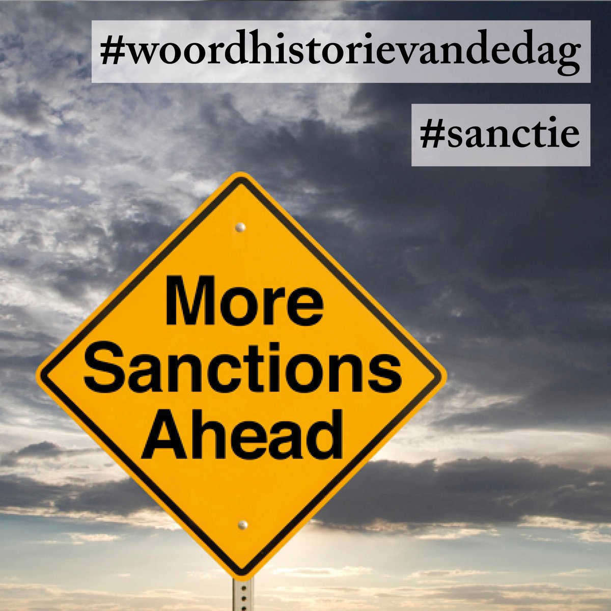 woordhistorie's tweet photo. #Sanctie betekent nu vooral 'dwangmaatregel', eerder 'goedkeuring' en 'verordening'. Het gaat via het Franse #sanction terug op het Latijnse #sānctiō 'plechtig besluit', bij #sancīre 'plechtig vastleggen', dat is afgeleid van #sacer 'plechtig, heilig', waarvan ons #sacraal komt. https://t.co/lxrcYtWgJ5