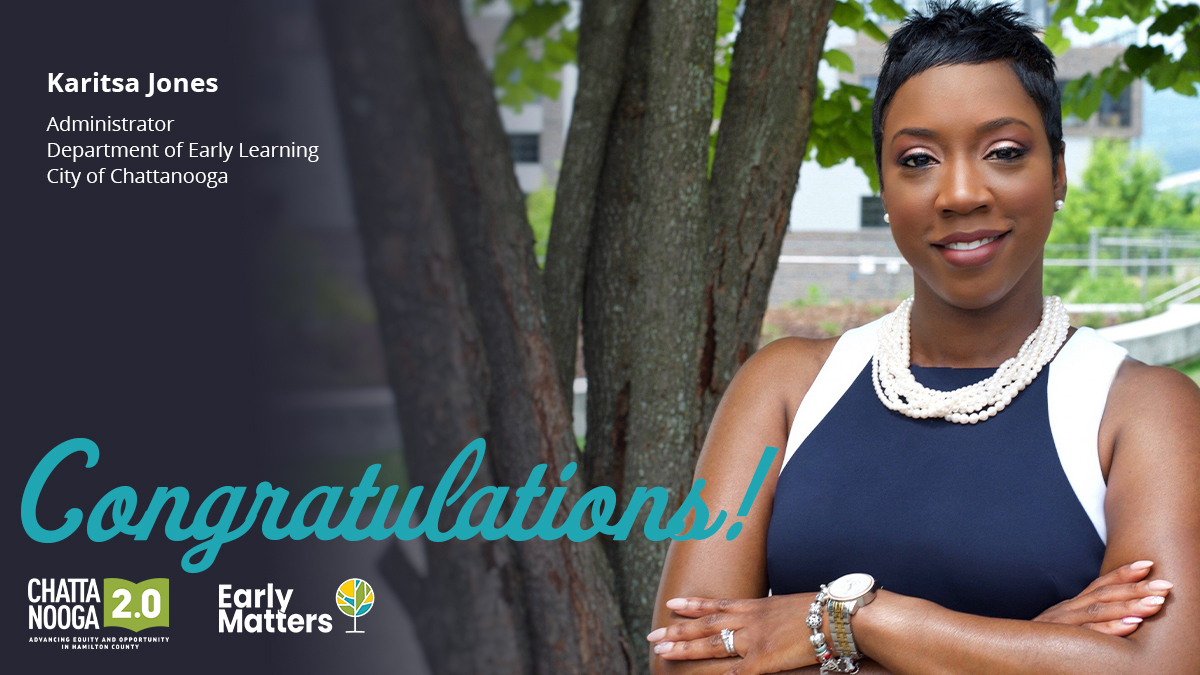 chattanooga2pt0's tweet photo. Congratulations to family advocate, long-time Early Matters coalition member, and local Chattanoogan, Karitsa Jones, for being appointed as the City of Chattanooga’s Administrator of the Department of Early Learning. https://t.co/OHoZzcOCmo