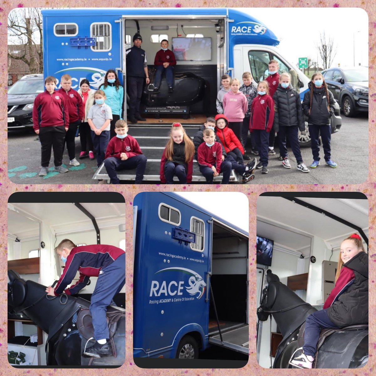 🏇Our equine group had a go on a horse racing simulator in school, brought all the way from @RACEIreland training academy🐎🏇They also got a chance to talk to retired jockey @LPA31076186 about the career!Thanks to MYA and @LimerickCouncil for organising this for our children🏇