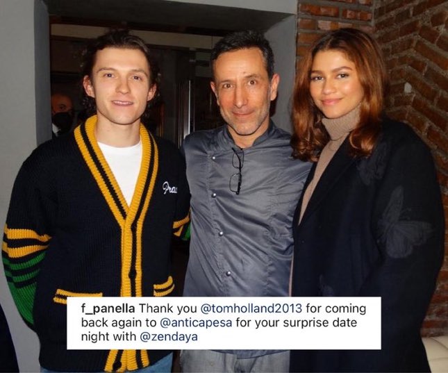 niallstomdaya's tweet photo. SURPRISE DATE NIGHT? YOU’RE TELLING ME TOM FLEW TO ROME TO SURPRISE ZENDAYA? https://t.co/5f4WYp9dmL