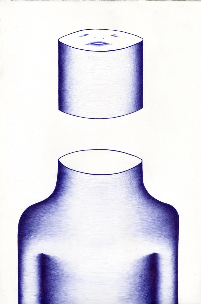 northstardoll's tweet image. ballpoint pen art by hayley dawn muir