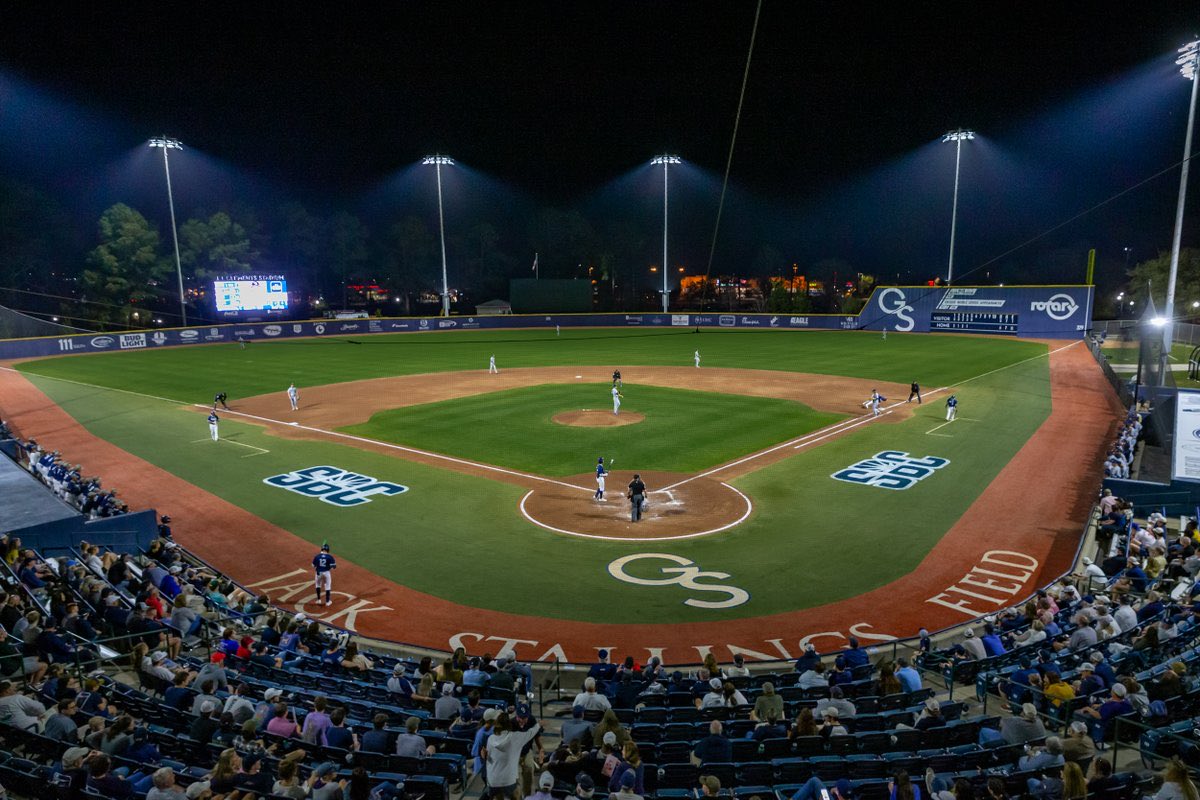 Ga Southern’s field is a thing of beauty. So aesthetically pleasing. Pretty logos. Pristine light display.