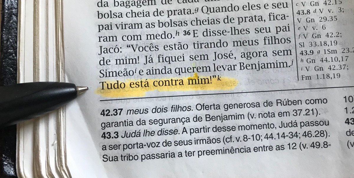 emilioabdala's tweet photo. Em ignorância e fraqueza de fé, quantas vezes dizemos como Jacó: "tudo está CONTRA mim” quando na verdade é POR nós! Está aflito em corpo, bens e relações; e pensa q todas estas coisas estão CONTRA vc? Com Cristo, tudo trabalha PARA você! (Rom 8:28-39). #Genesis42 #Rpsp #Gn42 https://t.co/IMG65J3vpL
