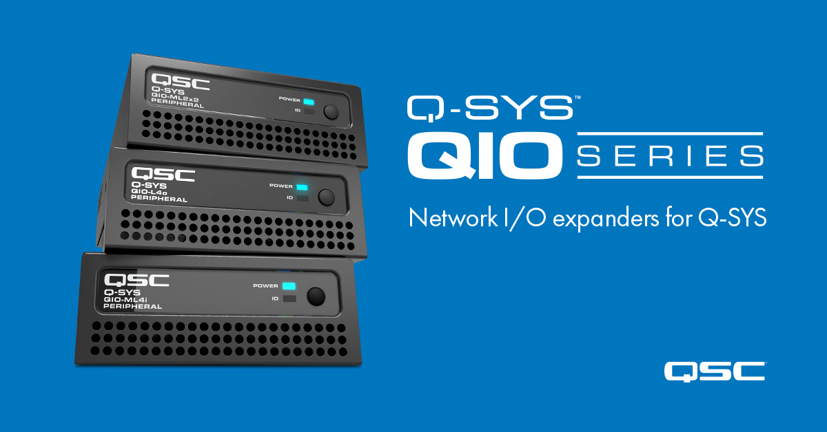 QSYS_AVC's tweet image. Check out the new network I/O expanders. The QIO Series provides simple &amp;amp; scalable I/O customization for users who need to easily add non-networked audio &amp;amp; control connectivity to Q-SYS. All without complicated programming. bit.ly/3gPlKww 
#qsc #qsys #networkIO